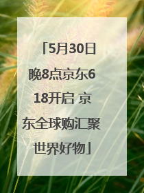5月30日晚8点京东618开启 京东全球购汇聚世界好物