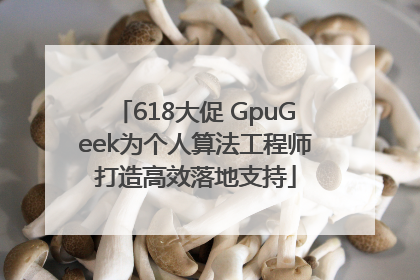 618大促 GpuGeek为个人算法工程师打造高效落地支持