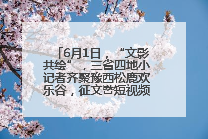 6月1日，“文影共绘”，三省四地小记者齐聚豫西松鹿欢乐谷，征文暨短视频大赛精彩启幕！